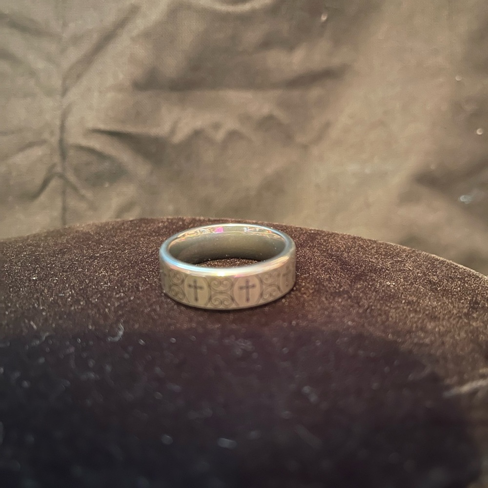 Mens size 12 titanium wedding ring